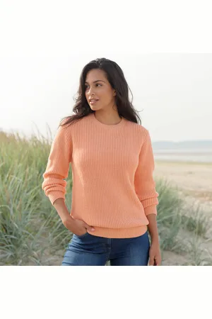 BLANCHEPORTE Pull Col Rond Maille Anglaise