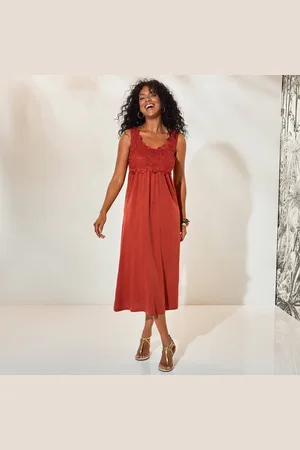 BLANCHEPORTE Robe À Plastron Macramé