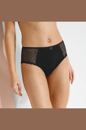 Confidence Lingerie Culotte Maxi Coton Dentelle Unie Coria - Lot De 2