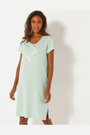 BLANCHEPORTE Chemise De Nuit Courte Oiseaux