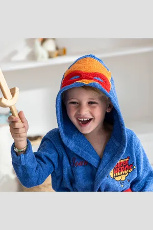 Colombine Des Petits Peignoir De Bain Enfant Personnalisable Super-héros À Capuche