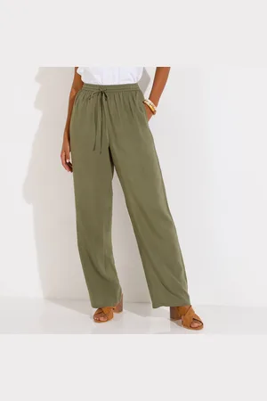 BLANCHEPORTE Pantalon Large Fluide Uni