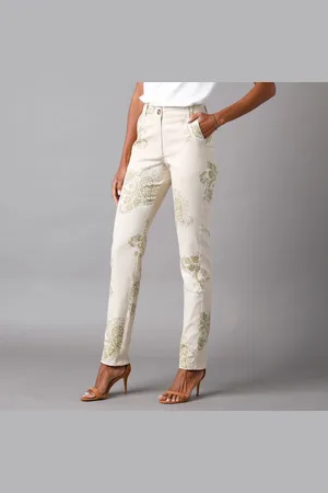 Lora Zellini Pantalon Imprimé Cachemire