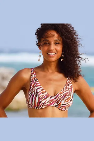 BLANCHEPORTE Haut De Maillot De Bain Forme Foulard Imprimé Vinia, Avec Armatures
