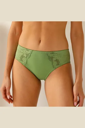 Confidence Lingerie Culotte Brodée Forme Midi Coton Uni Olbia - Lot De 2
