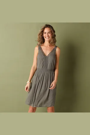 BLANCHEPORTE Robe Imprimé Fleuri Et Macramé