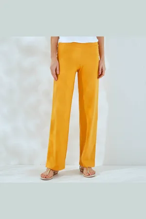 Lora Zellini Pantalon Large Stretch, Taille Élastiquée