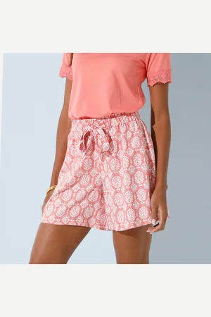 BLANCHEPORTE Short Noué Viscose Fluide, Imprimé