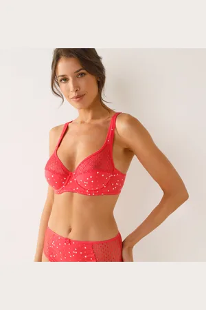 Confidence Lingerie Soutien-gorge Coton Dentelle Uni Et Imprimé Pois Tropea Avec Armatures - Lot De 2