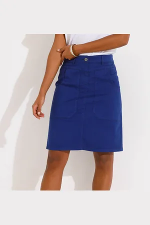 BLANCHEPORTE Jupe Droite Unie, Twill