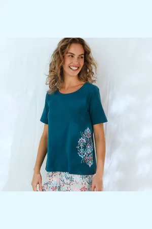 BLANCHEPORTE T-shirt De Pyjama Imprimé Ikat