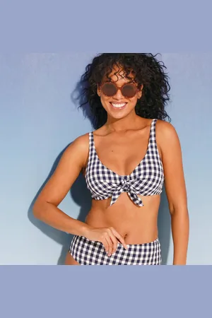 BLANCHEPORTE Haut De Maillot De Bain Minuri Forme Foulard Imprimé Carreaux - Avec Armatures