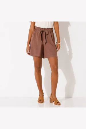 BLANCHEPORTE Short Noué Viscose Fluide, Uni