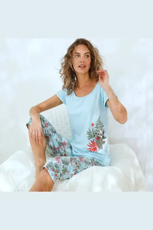 BLANCHEPORTE Pyjama Pantacourt Imprimé - Coton Modal
