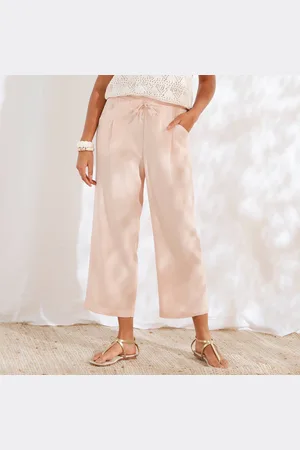 BLANCHEPORTE Pantacourt Large, Viscose Et Lin