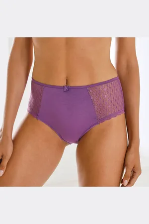 Confidence Lingerie Culotte Maxi Coton Dentelle Unie Coria - Lot De 2