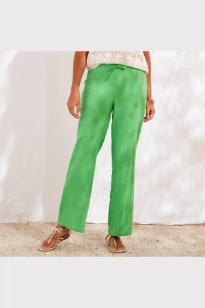 BLANCHEPORTE Pantalon Large Droit, Gaze De Coton