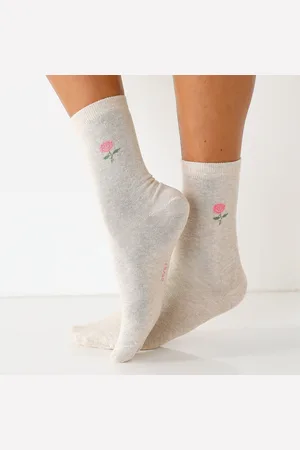 BLANCHEPORTE Chaussettes Imprimées "rose" - Lot De 7 Paires