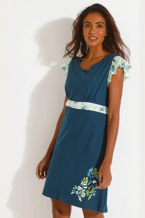 BLANCHEPORTE Chemise De Nuit Courte Imprimé Placé
