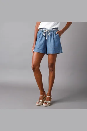 BLANCHEPORTE Short Jean Fluide, Ceinture Corde