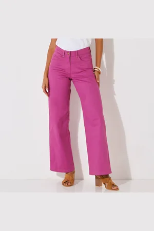 BLANCHEPORTE Pantalon Couleur Coupe Large 5 Poches
