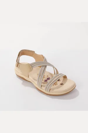 BLANCHEPORTE Sandales De Marche Brides Élastiquées Et Scratchées