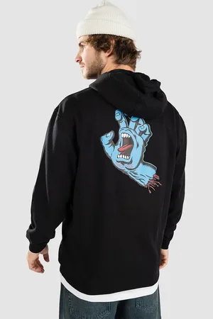 Santa Cruz Screaming Hand Chest Sweat à capuche noir