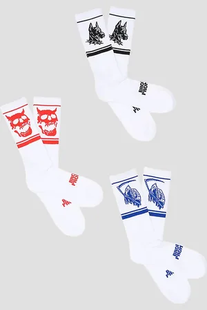 Broken Promises Vicious 3Pack Chaussettes blanc