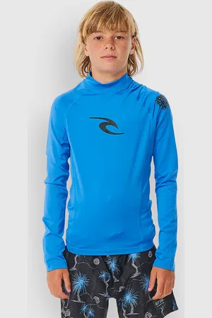 Rip Curl Brand Wave Upf Kids Lycra à longues manches bleu