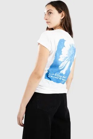Empyre Cyanotype Daisy T-Shirt blanc