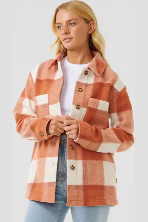 Rip Curl Soleil Check Shacket Veste rouge