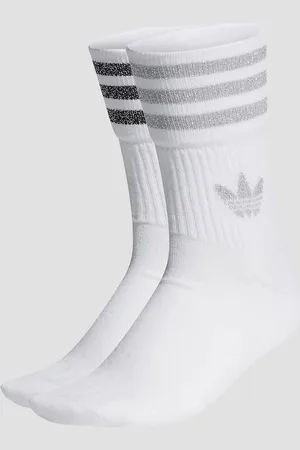 adidas Glitter Crew Chaussettes blanc