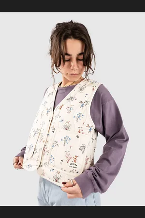 Brixton Field Floral Quilted Gilet blanc