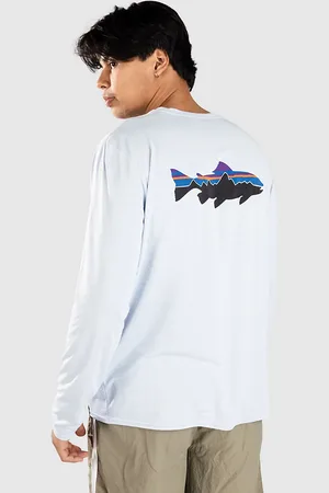 Patagonia Cap Cool Daily Graphic Longsleeve Lycra blanc