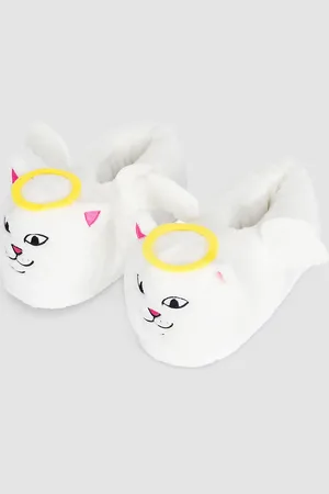 Rip N Dip Angel Plush Slippers Sandales blanc