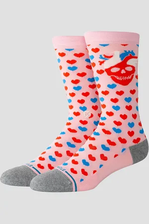 Stance Hearted Crew Socks à motifs