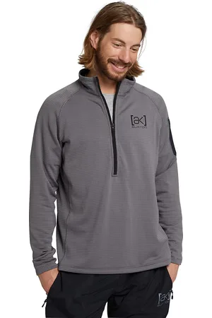 Burton Ak Helium Grid Half-Zip Fleece Pullover gris