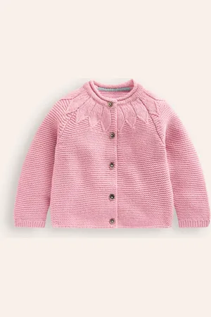 Boden Gilet à empiècement en pointelle-Almond Sparkle