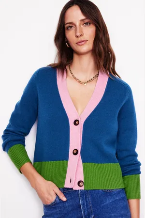 Boden Gilet Olivia en laine mérinos-Bleu saphir