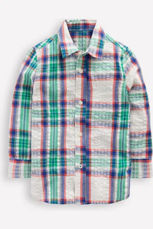 Boden Chemise en coton-Carreaux bleu vif