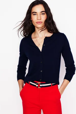 Boden Gilet col rond Emilia en coton-Bleu Marine