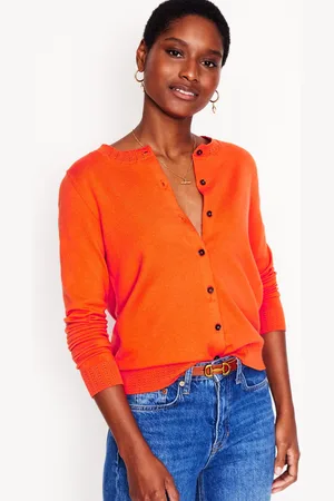 Boden Gilet col rond Emilia en coton-Orange mandarine