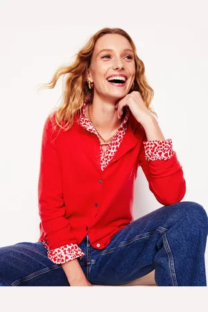 Boden Cardigan Eva en cachemire-Rouge tarte aux fraises