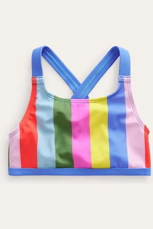 Boden Haut de bikini à dos croisé-Rayé multi tendre