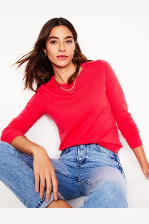 Boden Pull col rond Emilia en coton-Rose camélia
