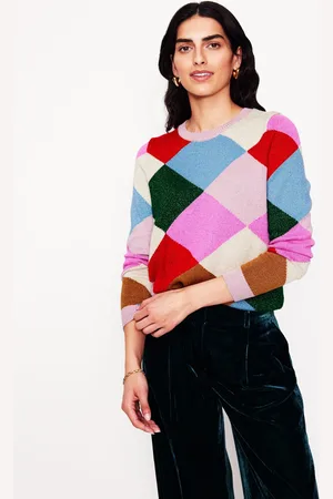 Boden Pull à motif argyle scintillant-Arc-en-ciel multi, losanges