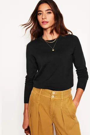 Boden Pull col rond Emilia en coton-Noir