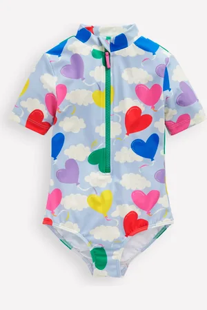 Boden Maillot de bain à manches courtes-Ballons ciel bleu brumeux