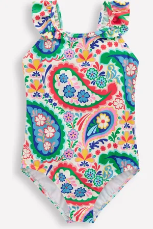 Boden Maillot de bain Hallie à bretelles volantées-Motif cachemire ivoire