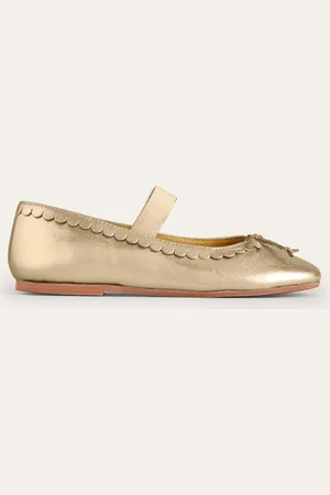 Boden Ballerines en cuir-Doré